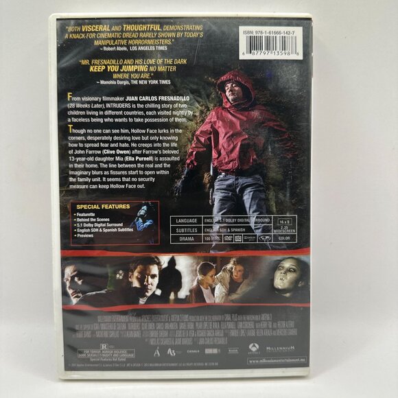 Intruders DVD Clive Owen Psychological Horror Thriller Rated R Widescreen - Picture 2 of 3